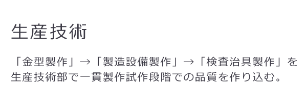 金型手配、治工具内製、お客様の様々なニーズを柔軟に対応させて頂きます